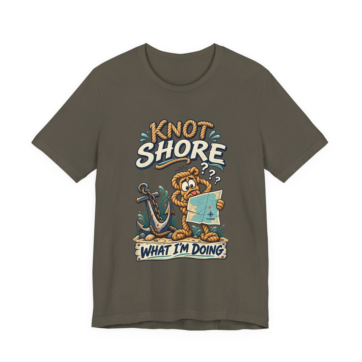 Knot Shore What I'm Doing T-Shirt — Funny Nautical Rope Character Humor Tee