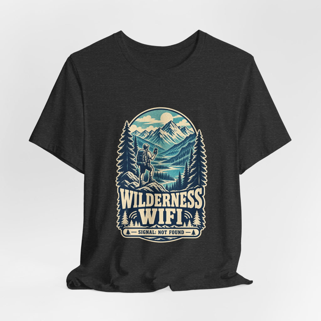 Wilderness WiFi T-Shirt — Signal Not Found Vintage Mountain Hiking Tee
