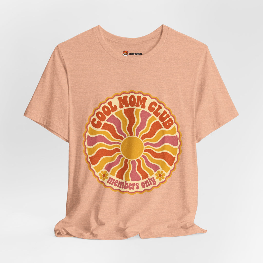 Cool Mom Club Tee — Retro Sun Graphic "Members Only" Mother's Day Shirt