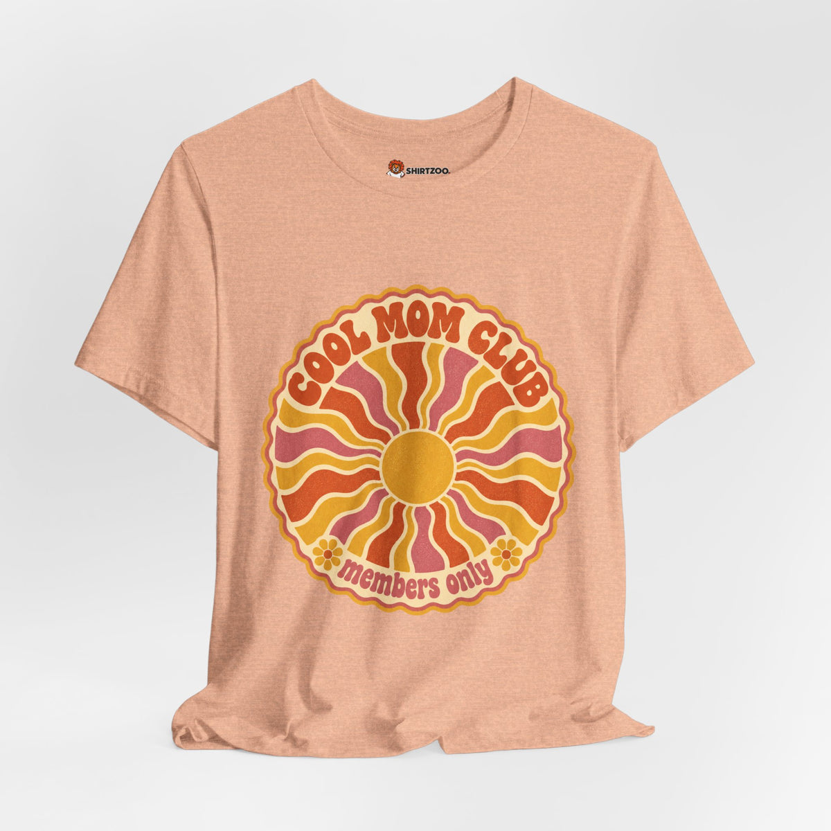 Cool Mom Club Tee — Retro Sun Graphic "Members Only" Mother's Day Shirt