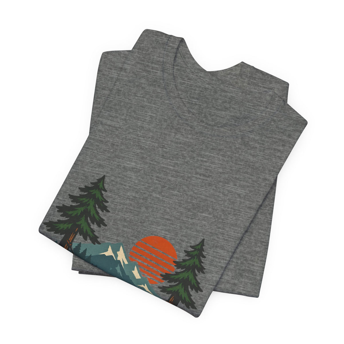 Vintage Hammock Sunset T-Shirt — Mountain Lake Camping and Outdoor Relaxation Tee