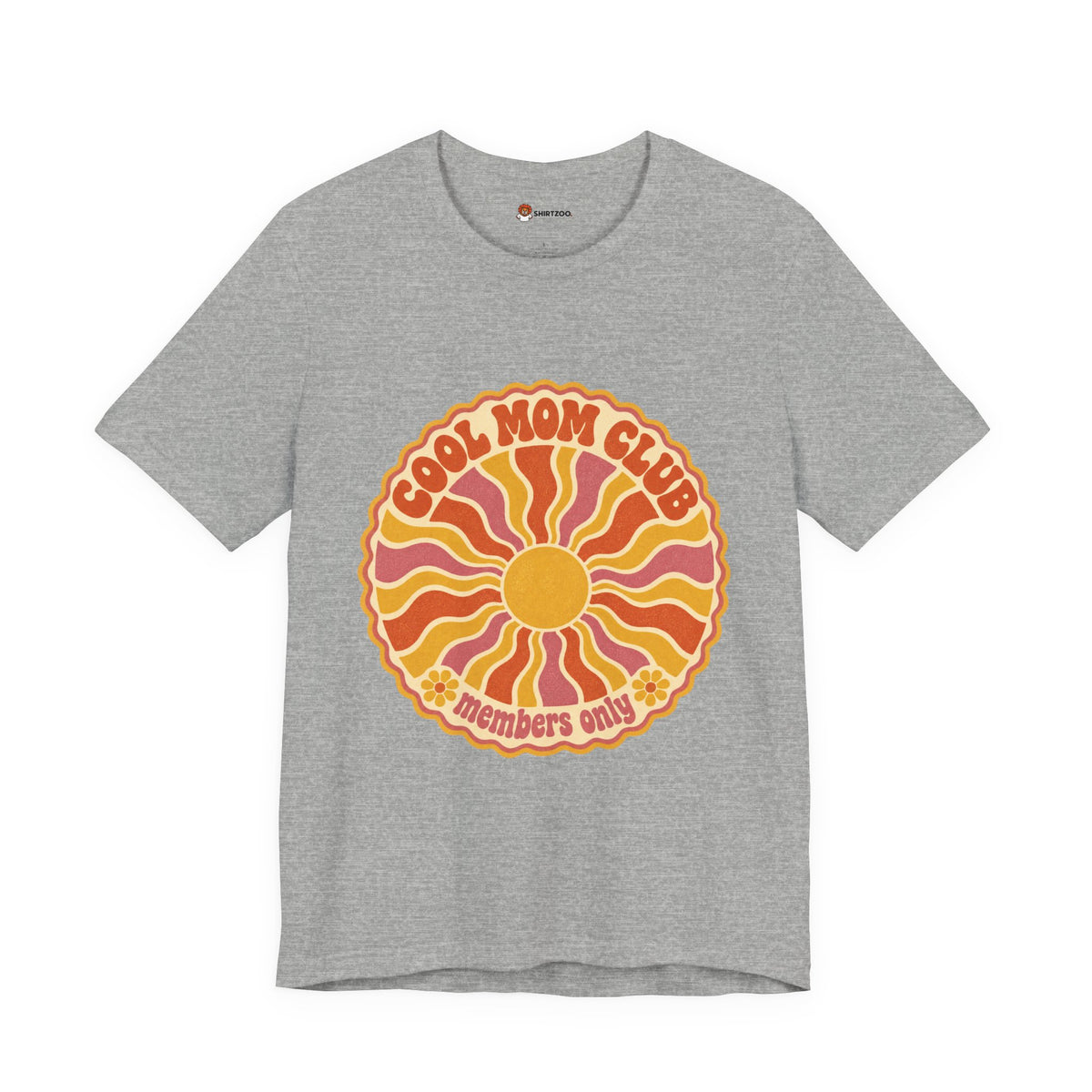 Cool Mom Club Tee — Retro Sun Graphic "Members Only" Mother's Day Shirt