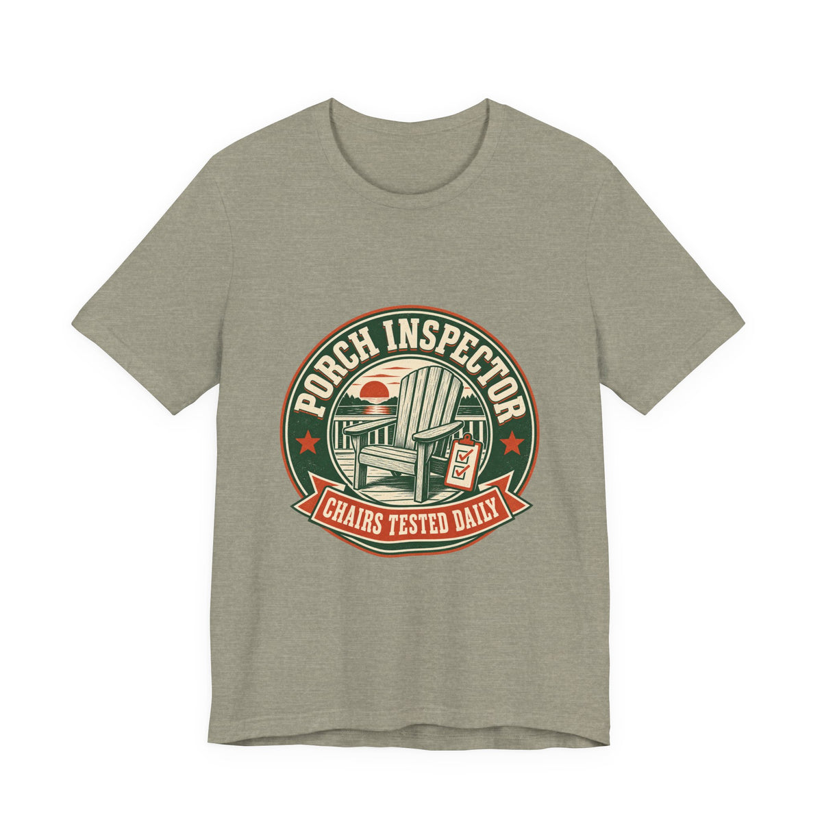 Porch Inspector T-Shirt — Chairs Tested Daily Vintage Adirondack Chair Tee