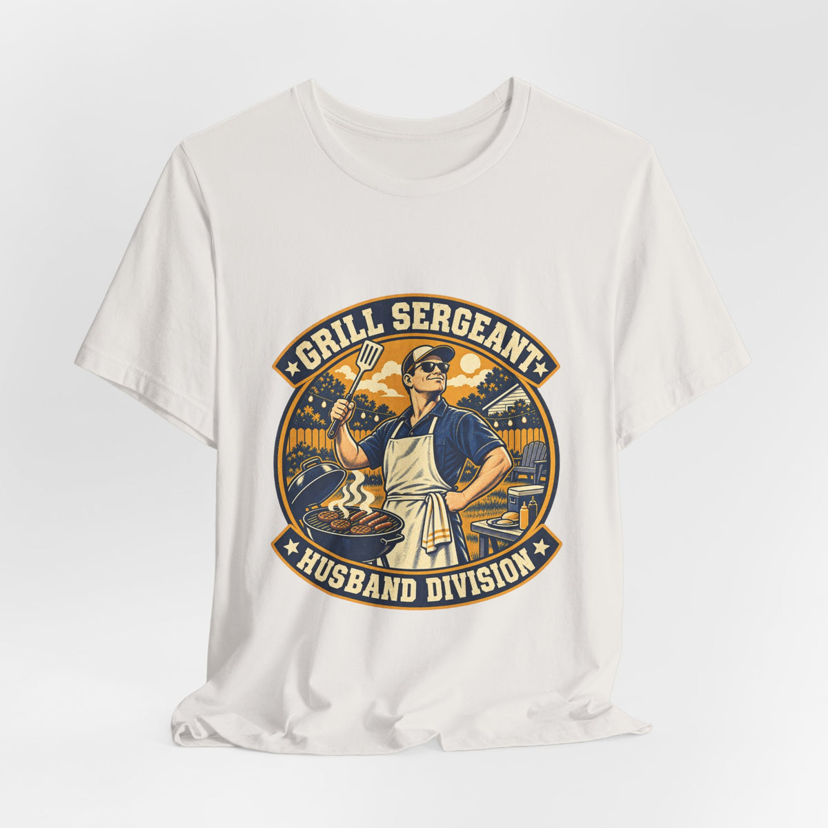 Grill Sergeant Husband Division Vintage BBQ T-Shirt