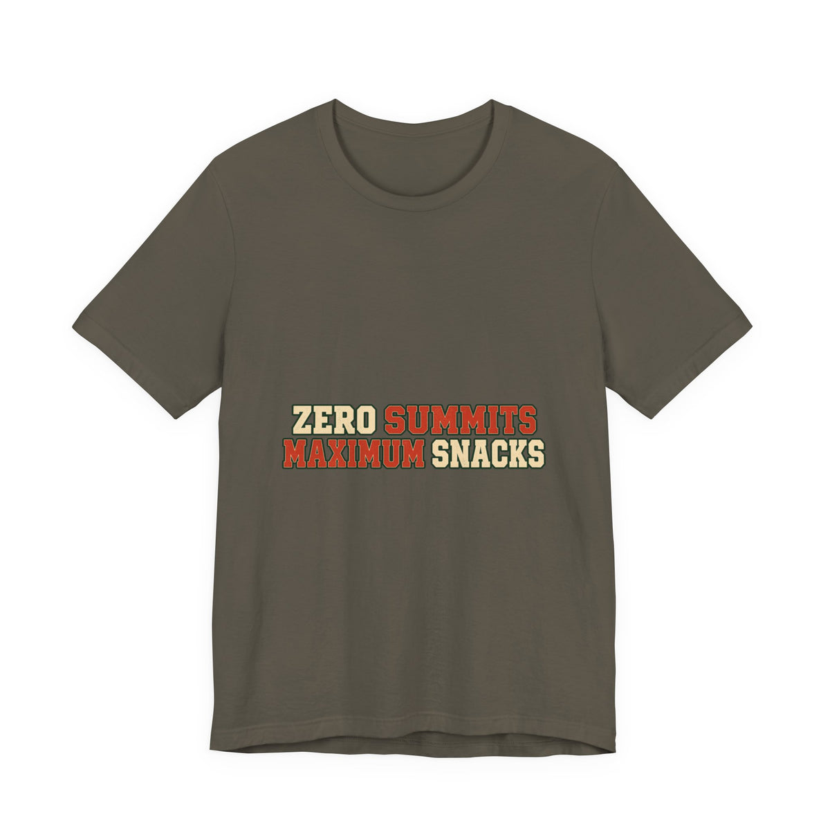 Zero Summits Maximum Snacks T-Shirt – Funny Vintage Hiking Adventure Tee
