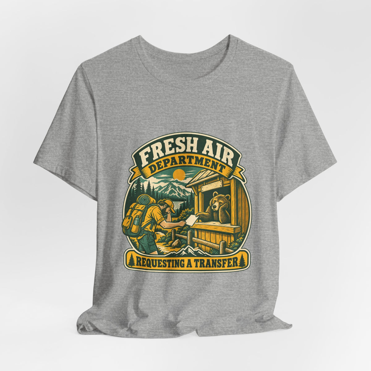 Fresh Air Department T-Shirt — Requesting a Transfer Vintage Bear Ranger Tee