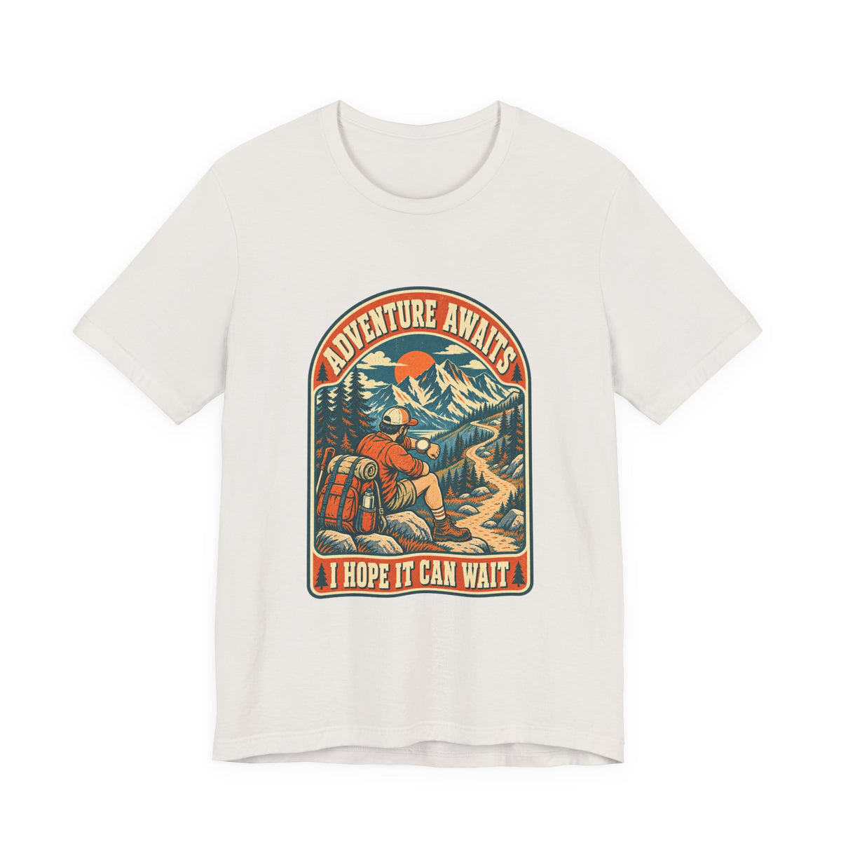 Adventure Awaits Hiking T-Shirt – Vintage Mountain Trail Hiker Tee
