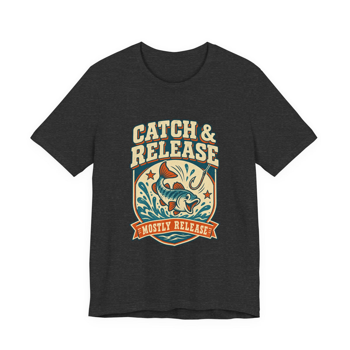 Catch & Release T-Shirt — Mostly Release Vintage Fishing Tee
