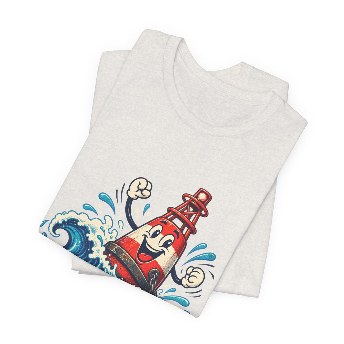Buoy Oh Buoy Nautical Vintage T-Shirt — Funny Lighthouse Buoy Ocean Wave Design