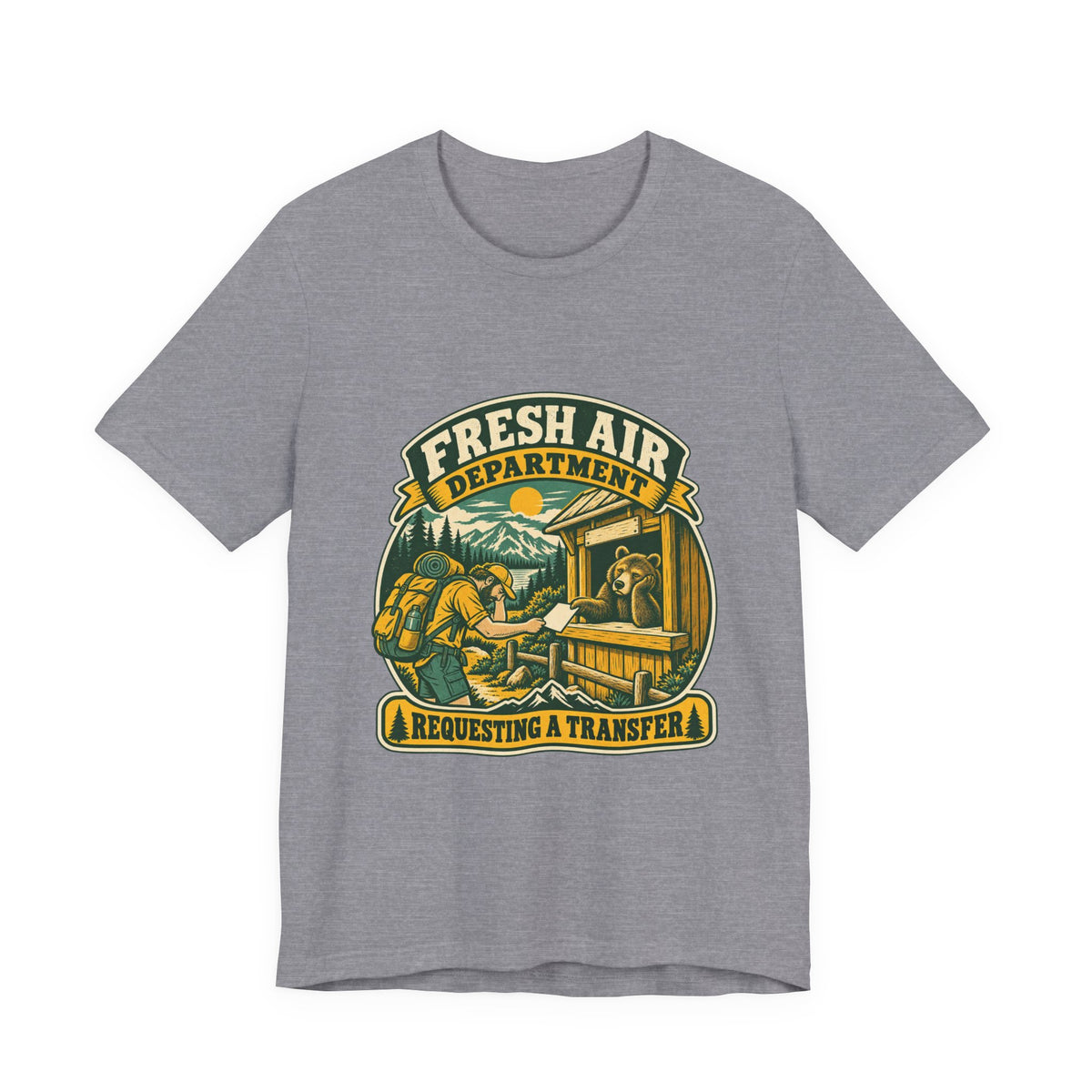 Fresh Air Department T-Shirt — Requesting a Transfer Vintage Bear Ranger Tee