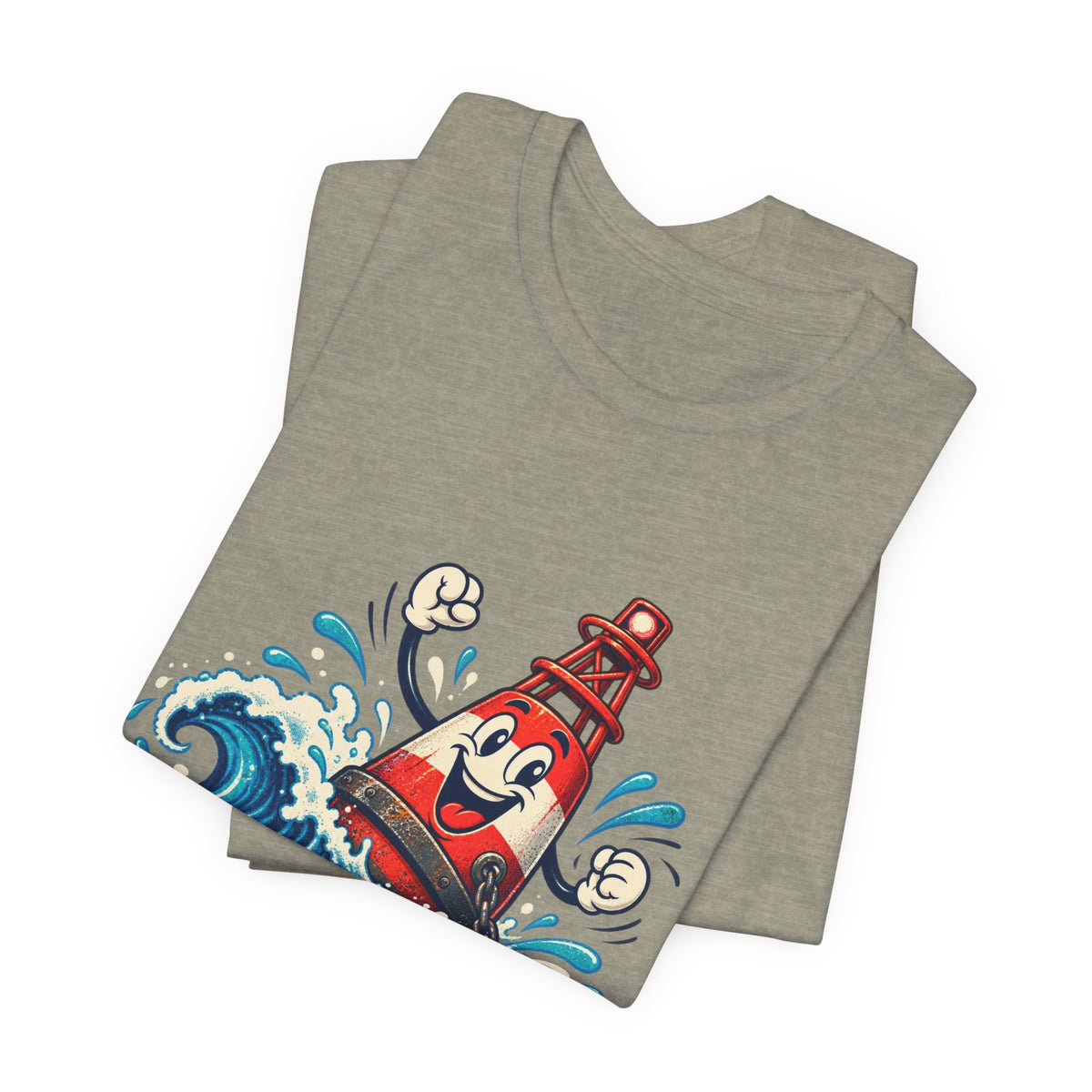 Buoy Oh Buoy Nautical Vintage T-Shirt — Funny Lighthouse Buoy Ocean Wave Design
