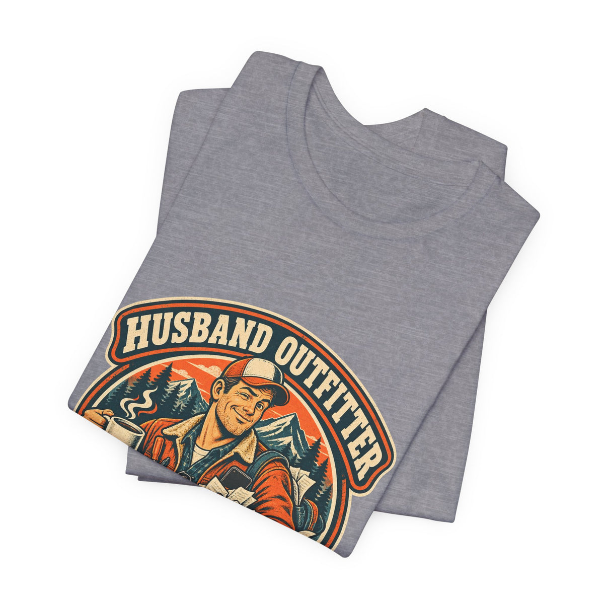 Husband Outfitter Coffee Keys Receipts T-Shirt — Retro Multitasker Husband Humor Tee