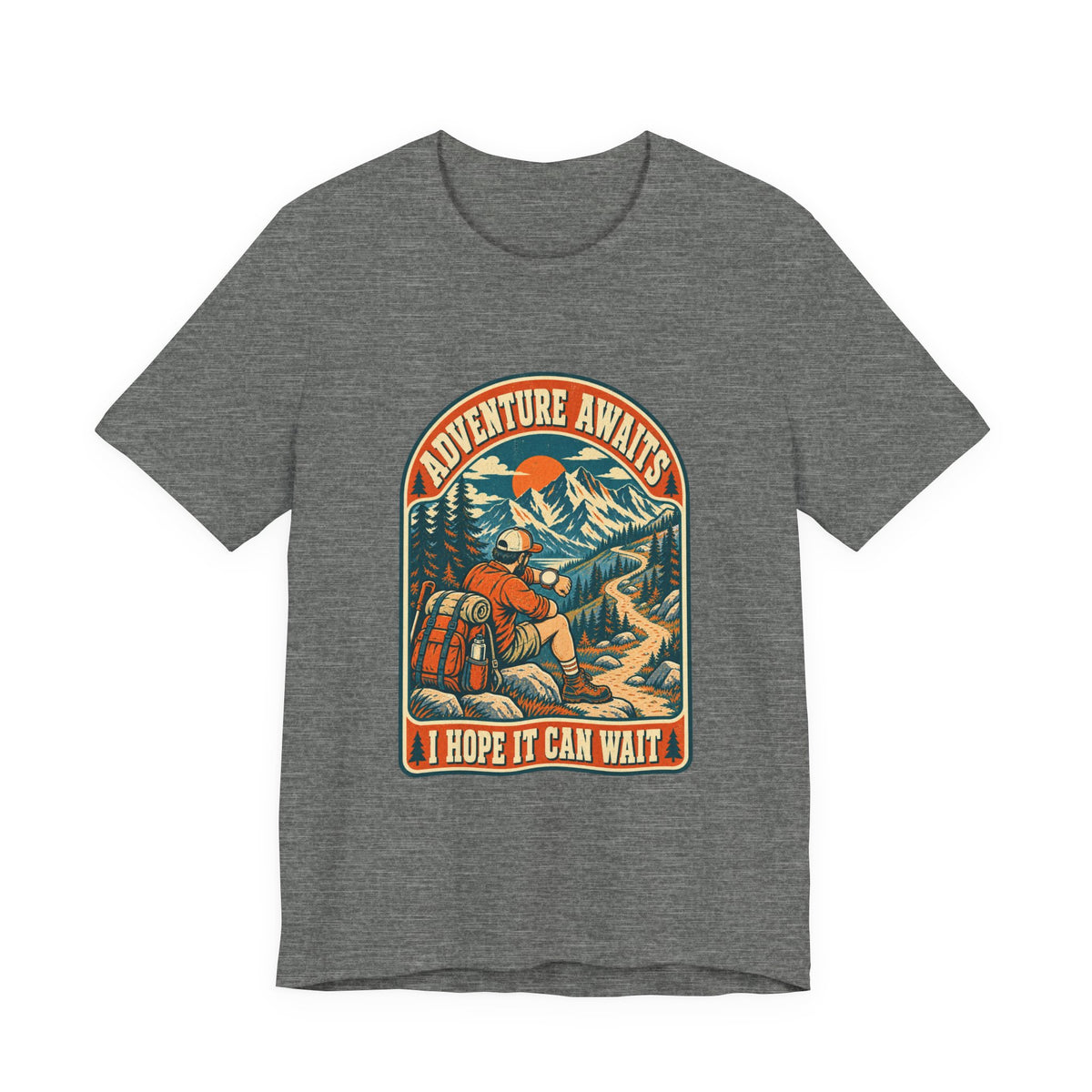 Adventure Awaits Hiking T-Shirt – Vintage Mountain Trail Hiker Tee