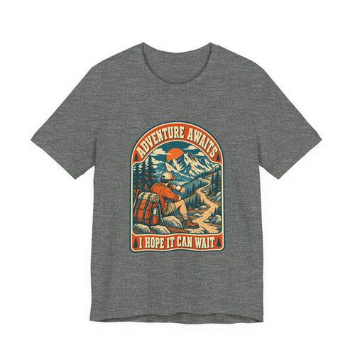 Adventure Awaits Hiking T-Shirt – Vintage Mountain Trail Hiker Tee