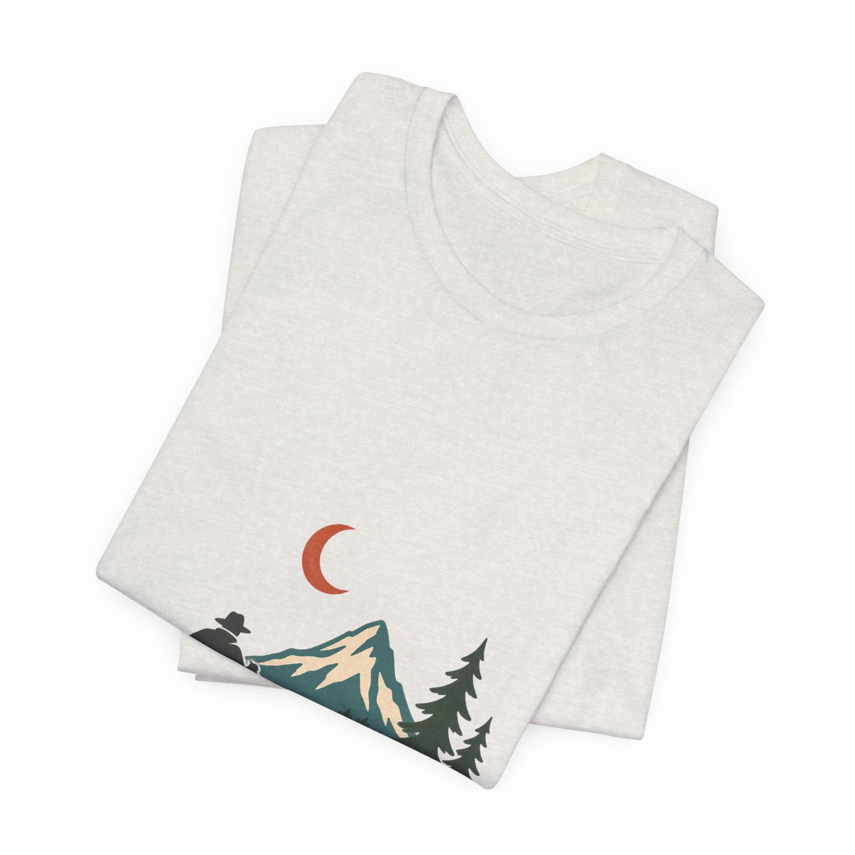 Vintage Canoe Moon T-Shirt — Mountain Lake Paddler Wilderness Tee
