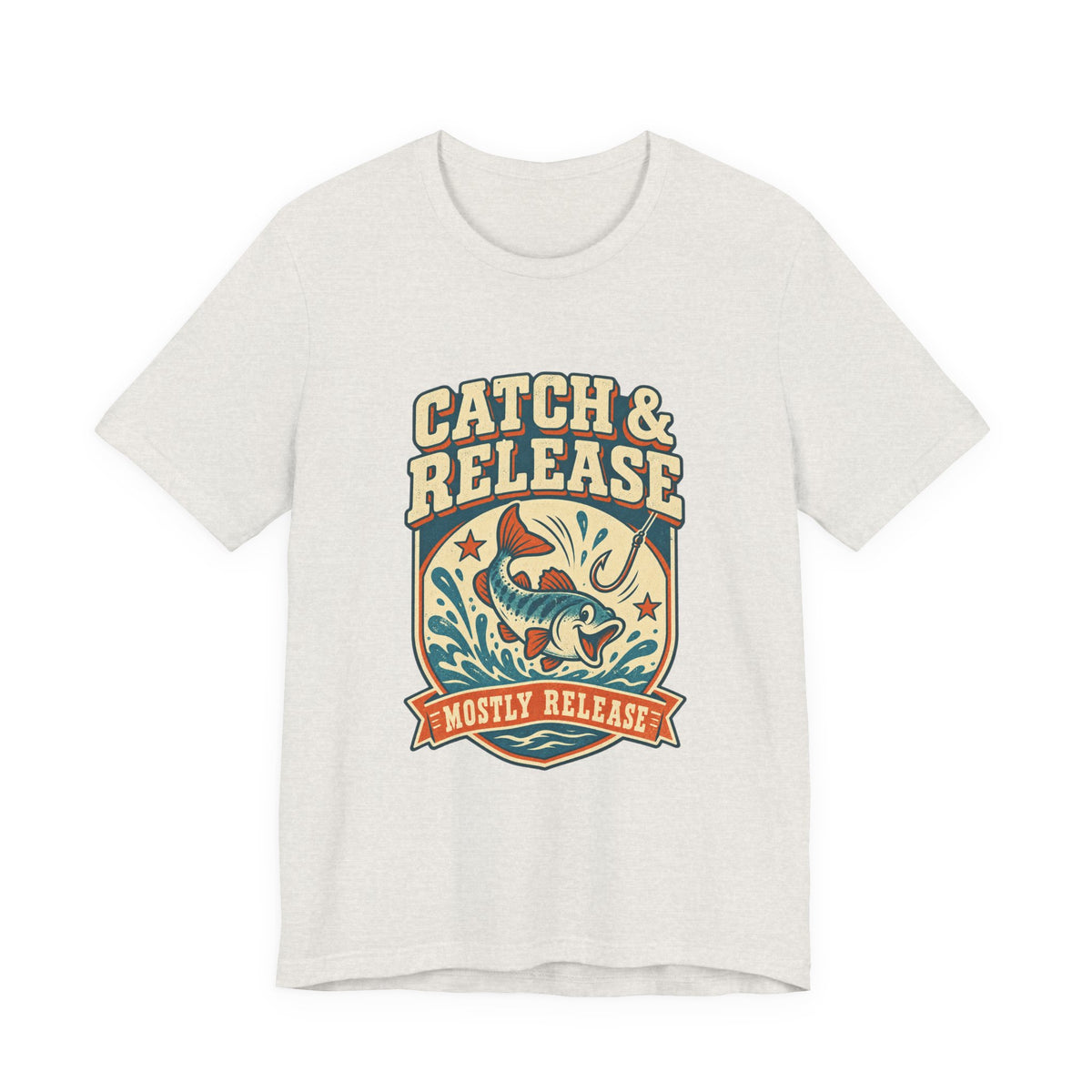 Catch & Release T-Shirt — Mostly Release Vintage Fishing Tee