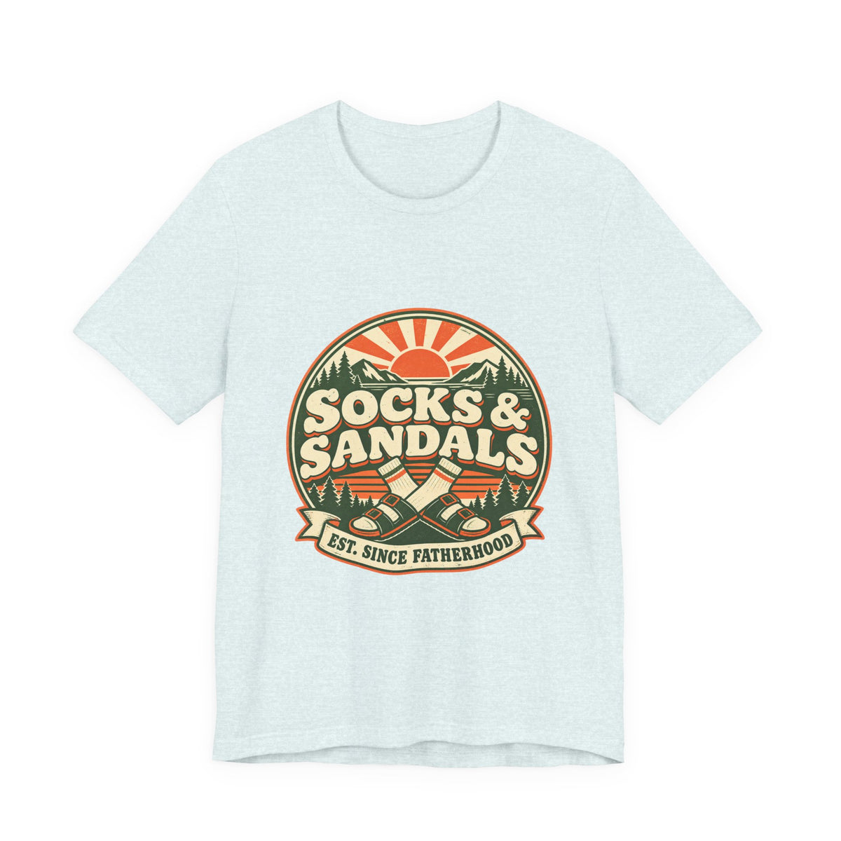 Socks & Sandals Fatherhood T-Shirt | Vintage Dad Humor Outdoor Graphic Tee