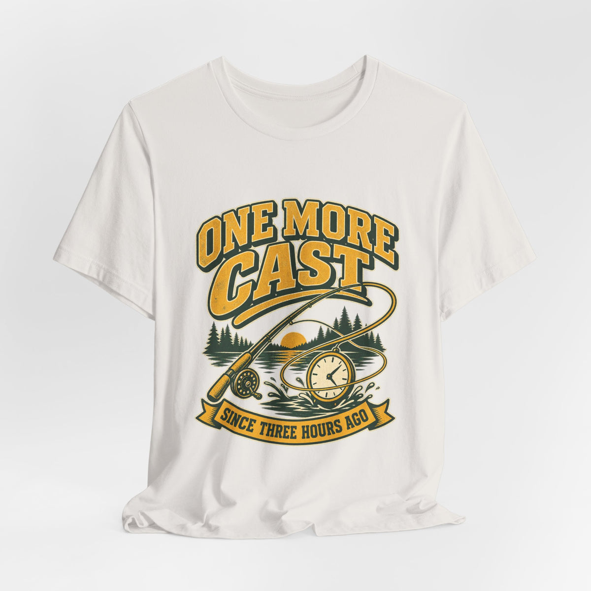 One More Cast Fishing T-Shirt — Vintage Angler Lake Tee