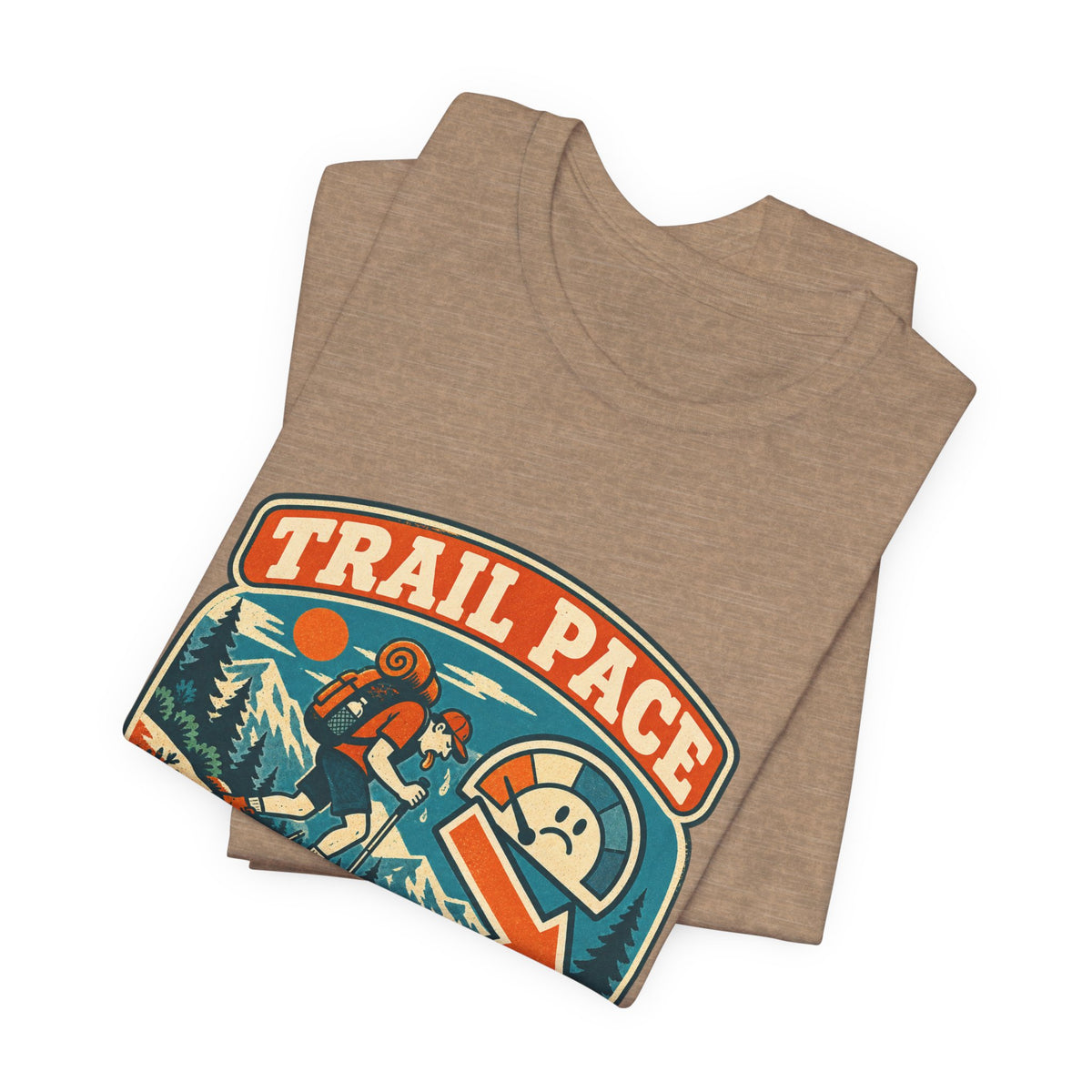 Trail Pace Emotionally Downhill T-Shirt — Funny Vintage Hiking Tee