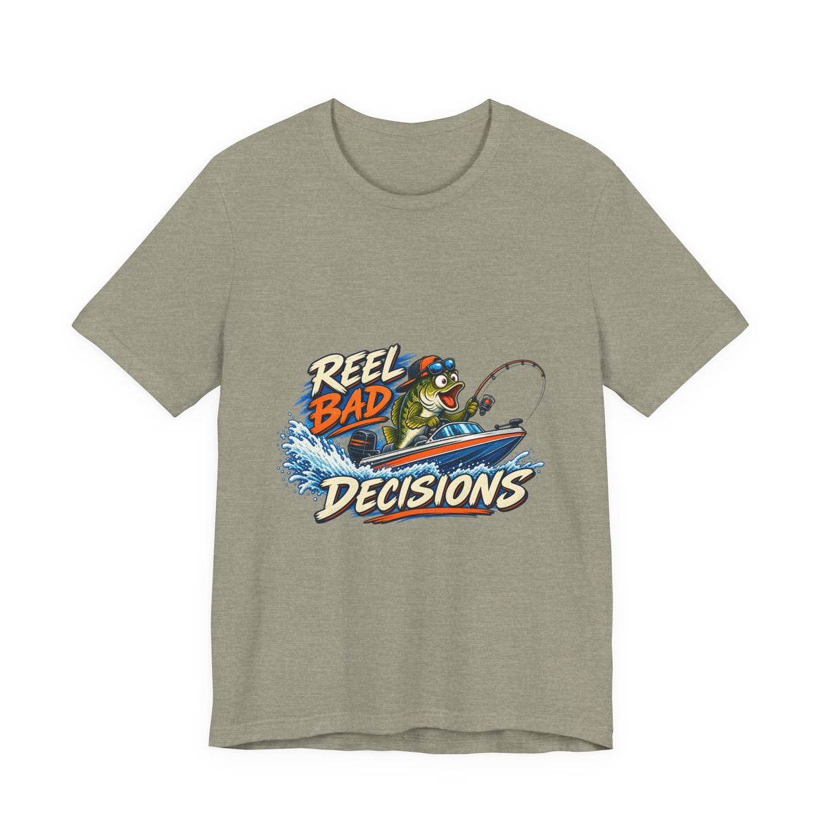 Reel Bad Decisions Fishing T-Shirt — Funny Bass Boat Angler Vintage Style Tee