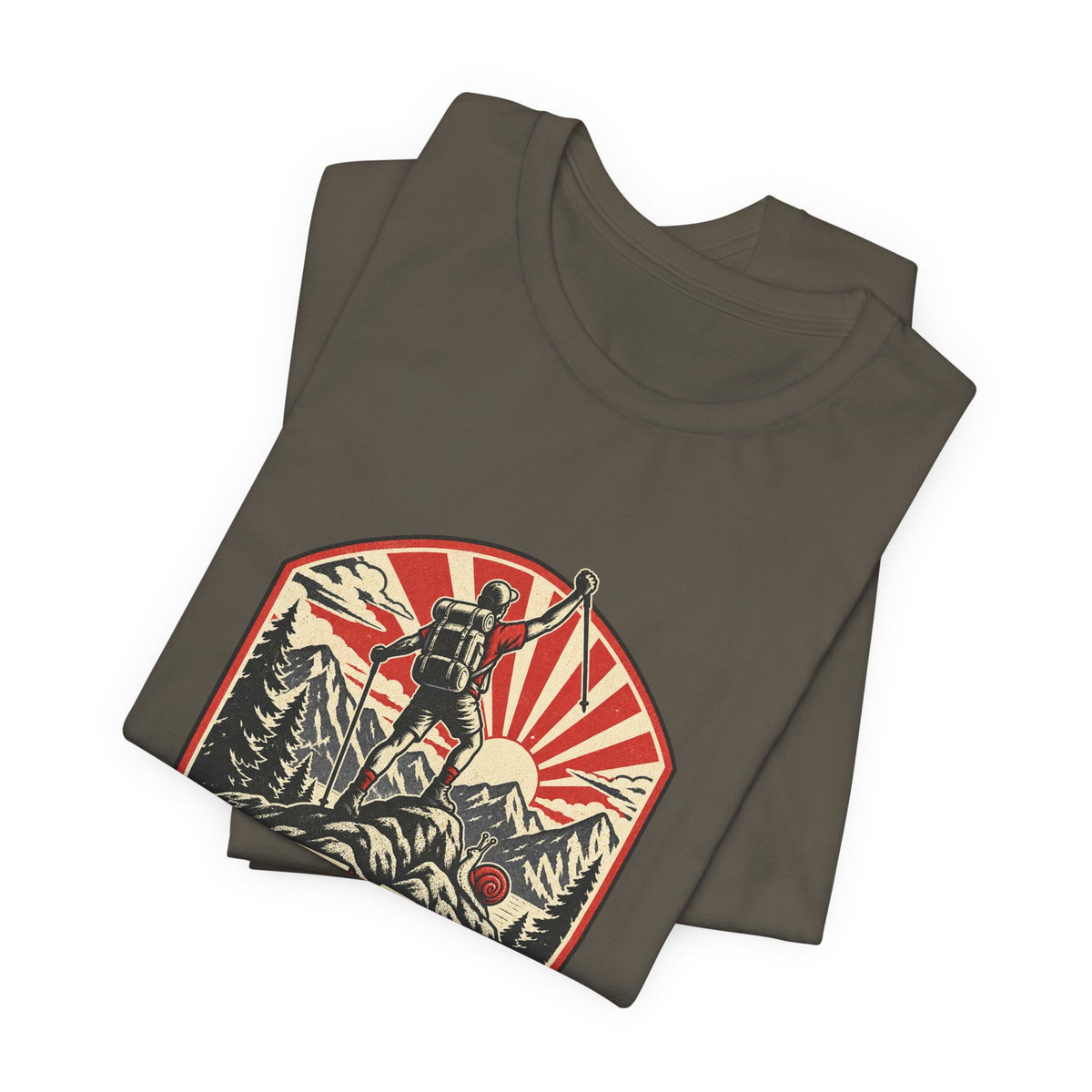 Peak Performance Questionable Pace T-Shirt — Funny Hiking Snail Vintage Mountain Tee