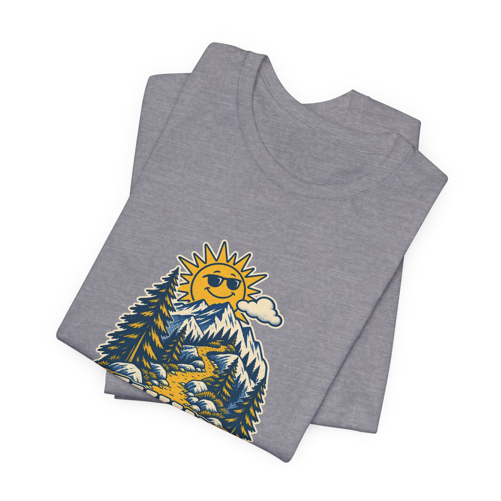 Hiking Forecast T-Shirt — 100% Chance of Uphill Vintage Mountain Tee