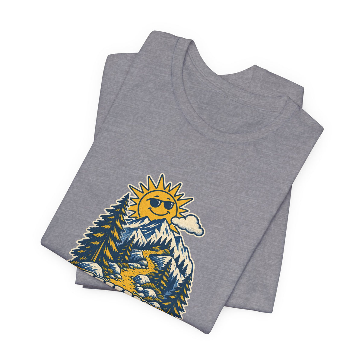 Hiking Forecast T-Shirt — 100% Chance of Uphill Vintage Mountain Tee