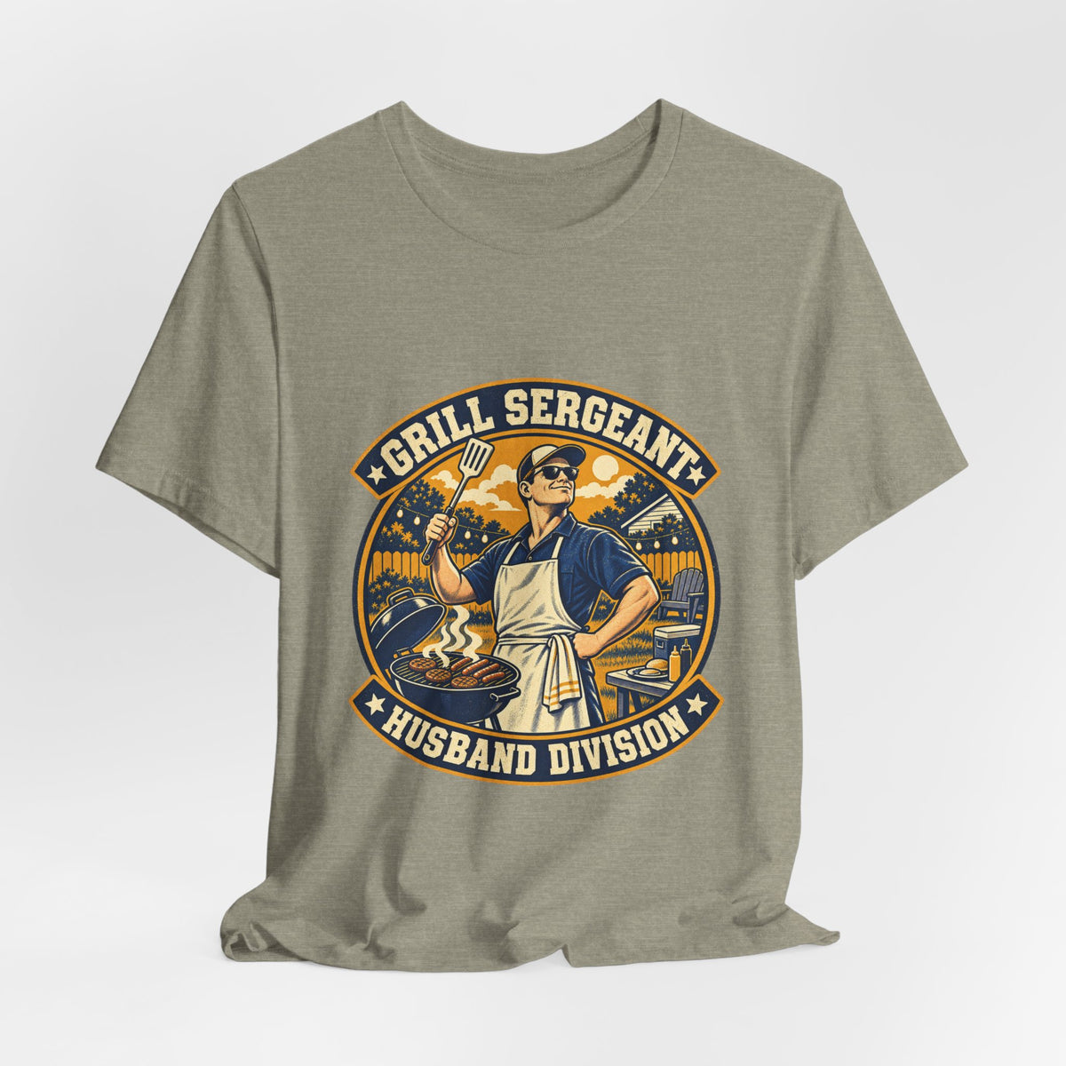 Grill Sergeant Husband Division Vintage BBQ T-Shirt