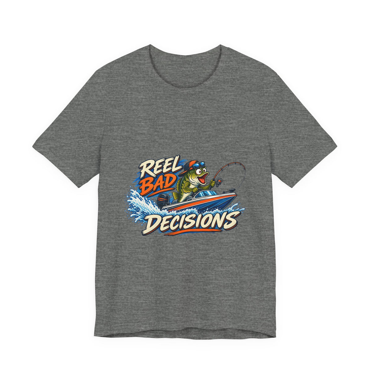 Reel Bad Decisions Fishing T-Shirt — Funny Bass Boat Angler Vintage Style Tee