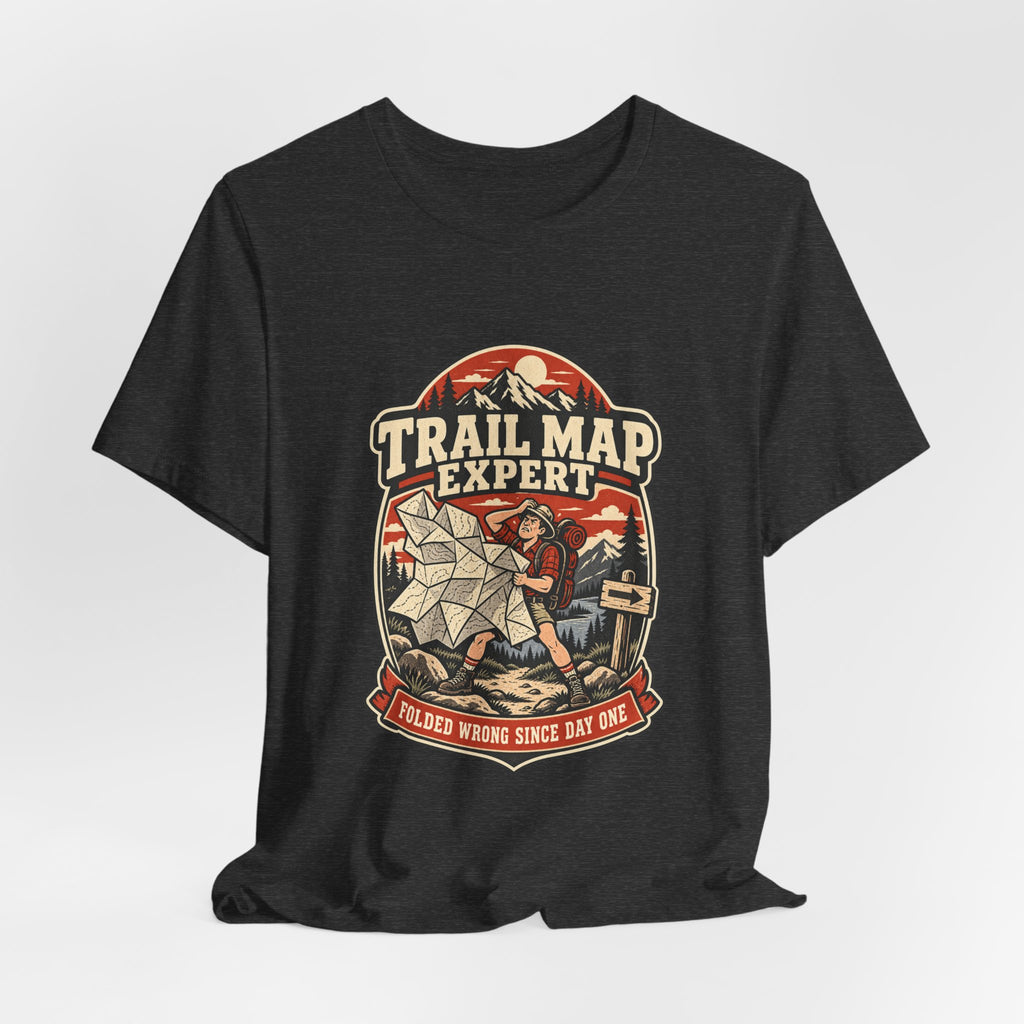 Trail Map Expert T-Shirt — Folded Wrong Since Day One Vintage Hiking Tee