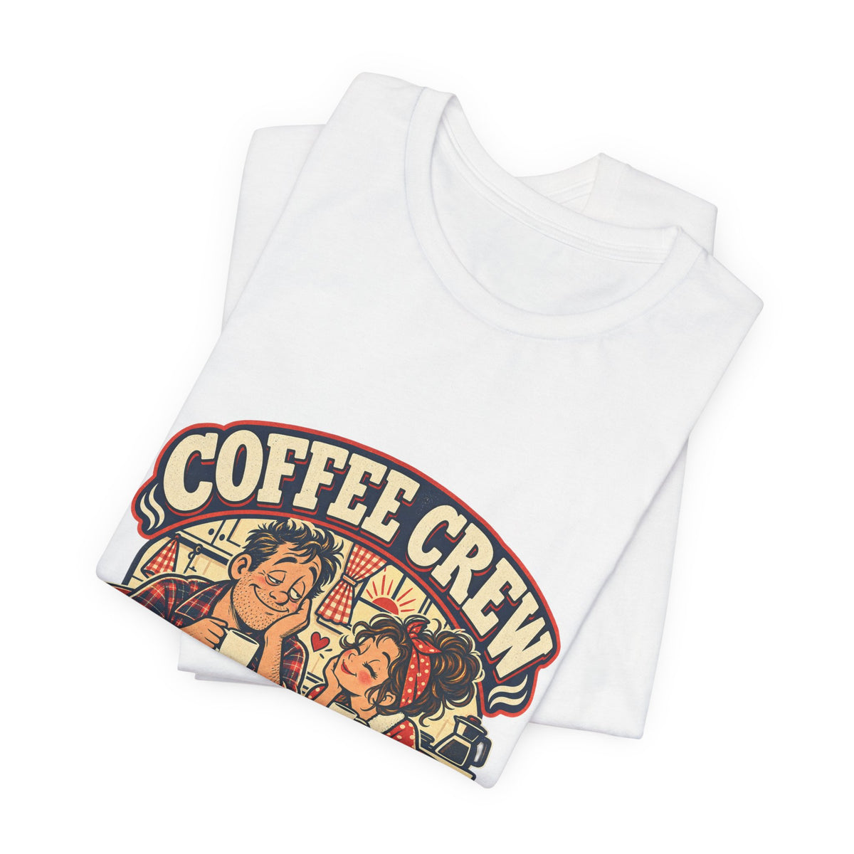 Coffee Crew Married Before Morning T-Shirt – Vintage Couple Coffee Humor Tee