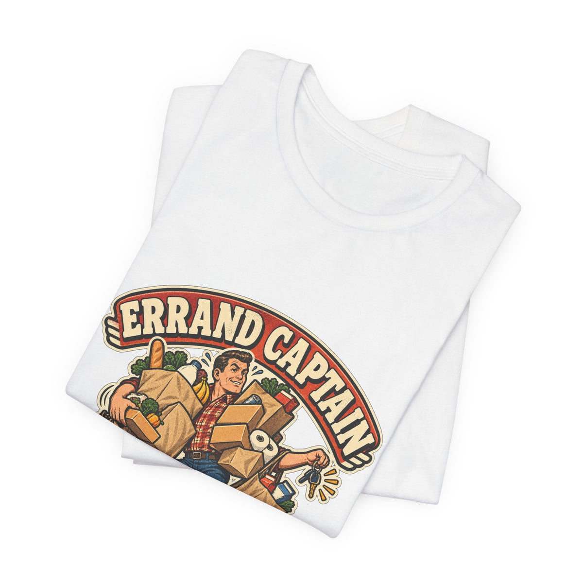 Errand Captain One Trip Maximum T-Shirt — Retro Grocery Haul Humor Tee