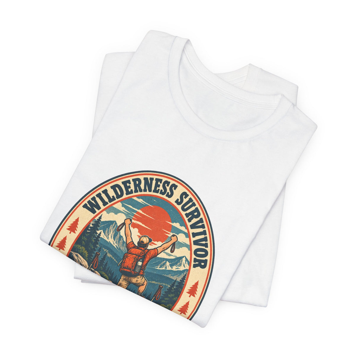 Wilderness Survivor T-Shirt — One Short Hike Vintage Mountain Hiking Tee