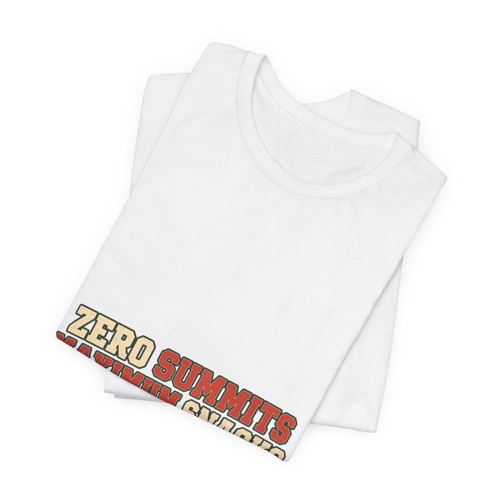 Zero Summits Maximum Snacks T-Shirt – Funny Vintage Hiking Adventure Tee