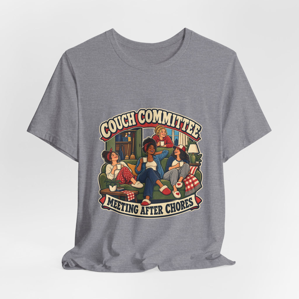 Couch Committee Meeting After Chores Vintage Coffee Girls T-Shirt