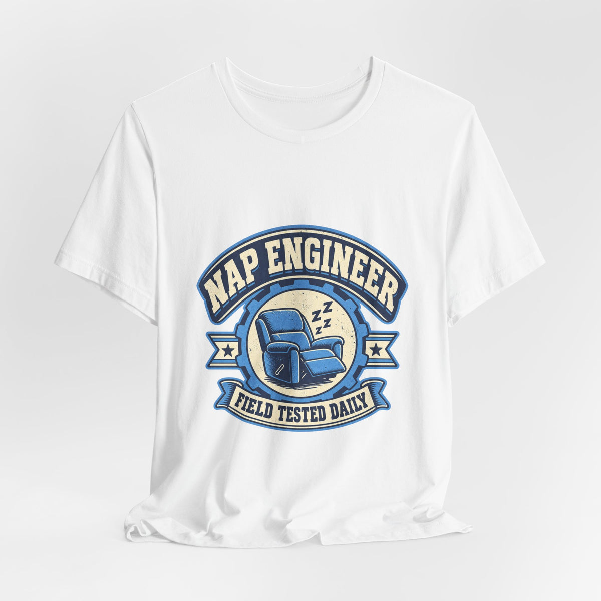 Vintage Nap Engineer T-Shirt — Field Tested Daily Recliner Design