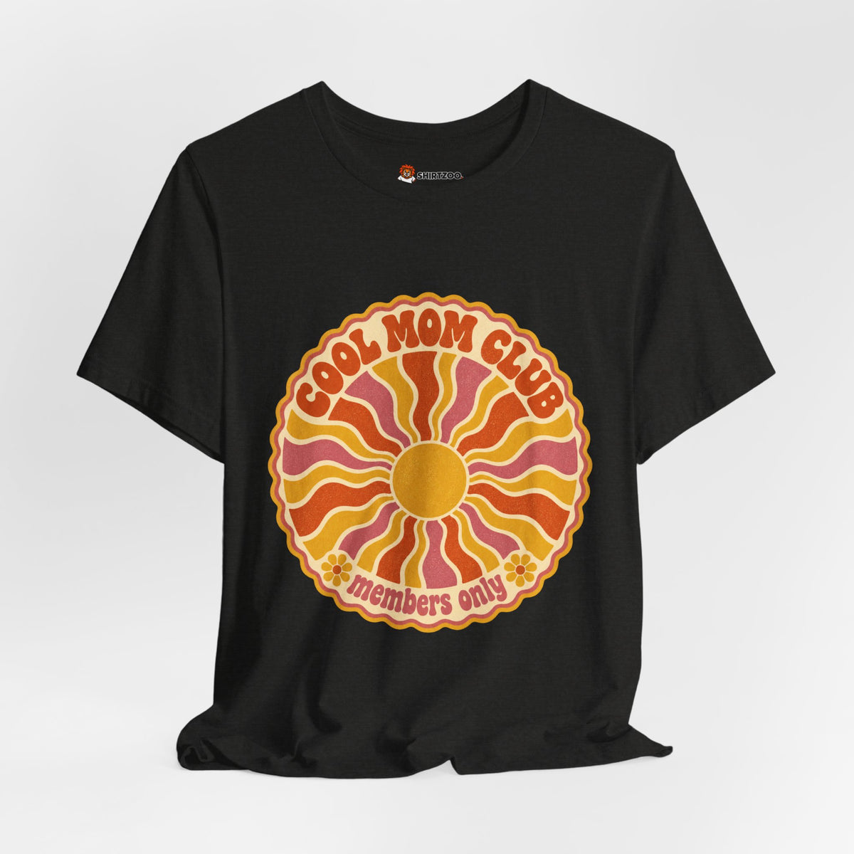 Cool Mom Club Tee — Retro Sun Graphic "Members Only" Mother's Day Shirt