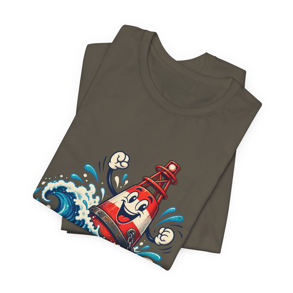 Buoy Oh Buoy Nautical Vintage T-Shirt — Funny Lighthouse Buoy Ocean Wave Design