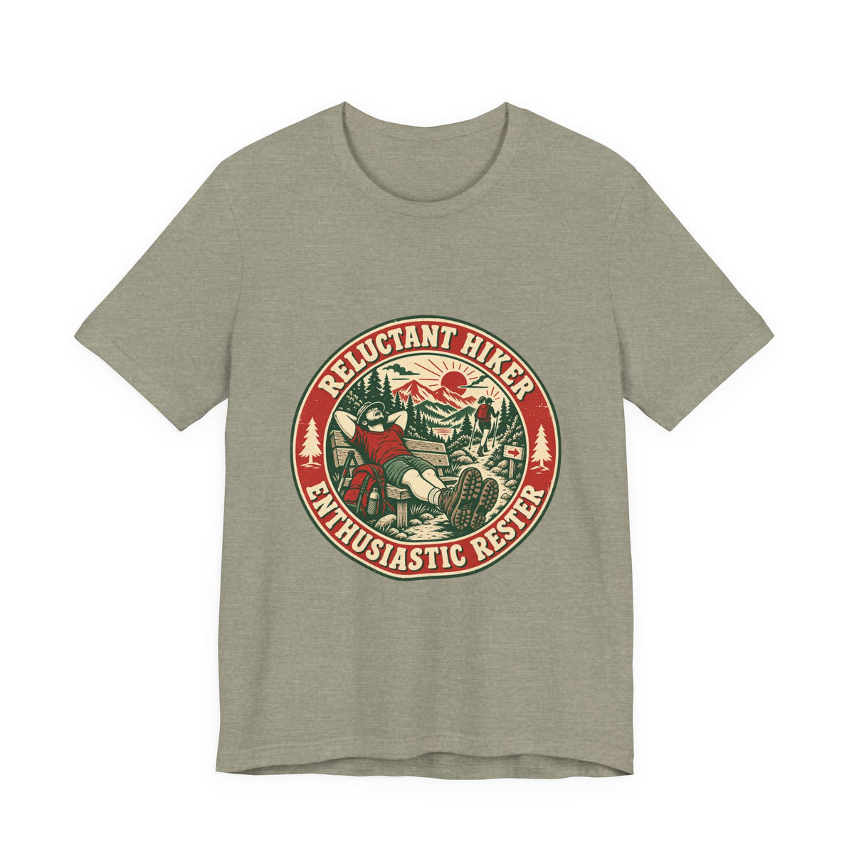 Reluctant Hiker T-Shirt — Enthusiastic Rest Vintage Hiking Tee