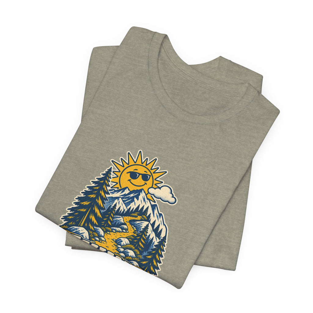 Hiking Forecast T-Shirt — 100% Chance of Uphill Vintage Mountain Tee