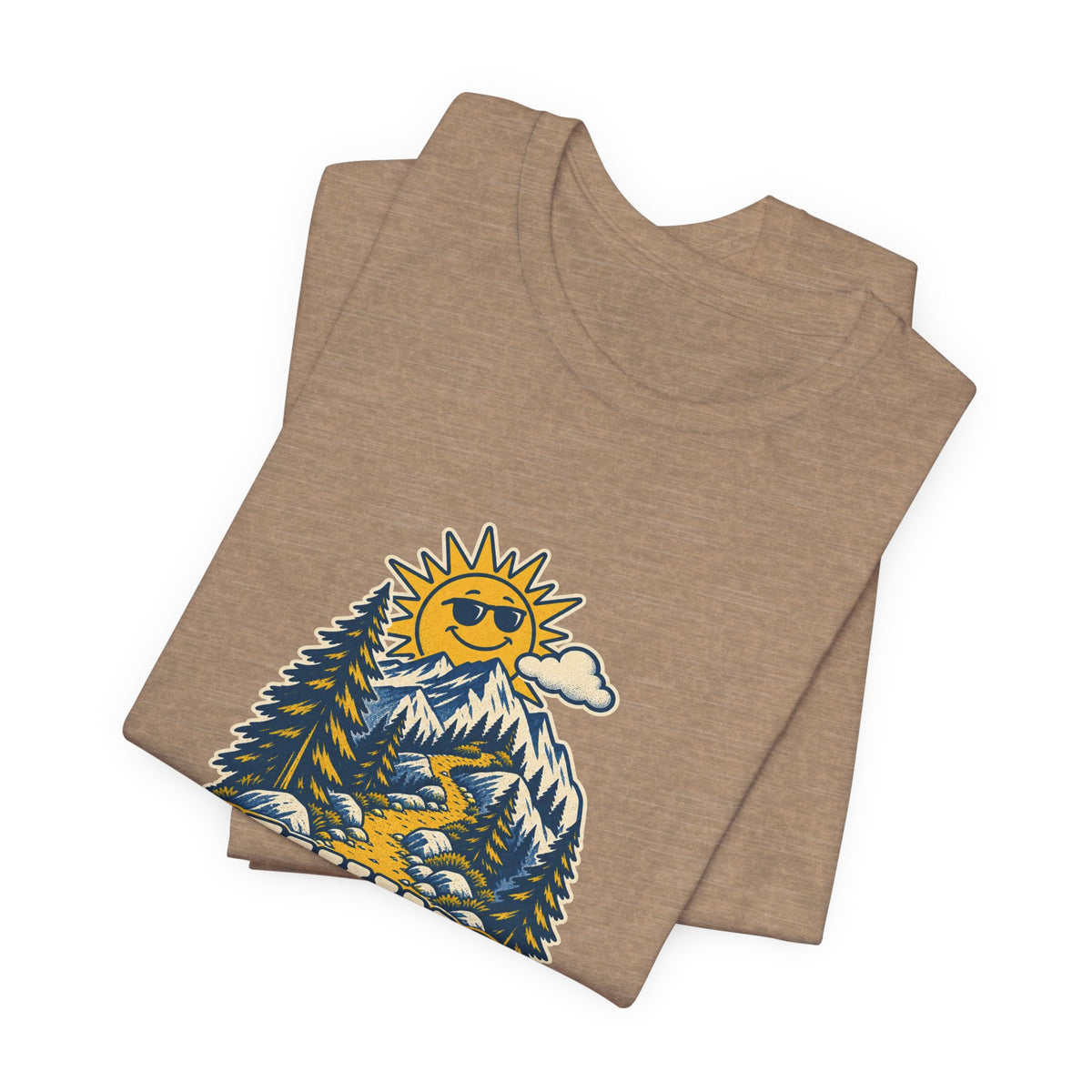 Hiking Forecast T-Shirt — 100% Chance of Uphill Vintage Mountain Tee