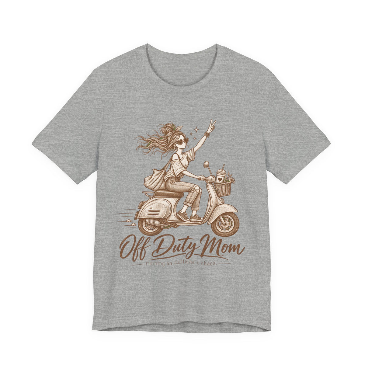 Off Duty Mom Scooter Graphic Tee — Relaxed 'Off Duty Mom' Mother's Day T‑Shirt