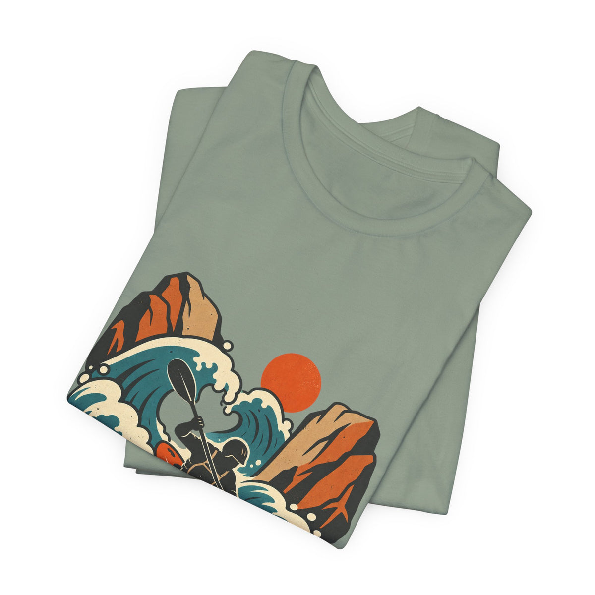 Vintage Whitewater Kayak T-Shirt — Retro Paddler Adventure Design