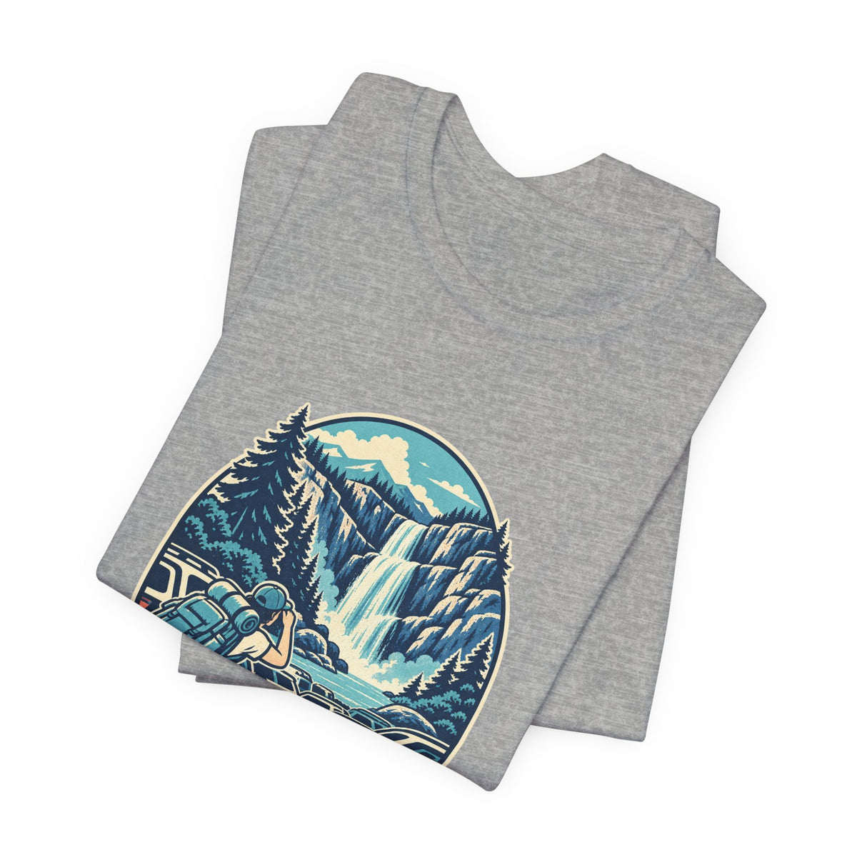 Waterfall Chaser T-Shirt — Mostly Chasing Parking Funny Road Trip Hiking Tee