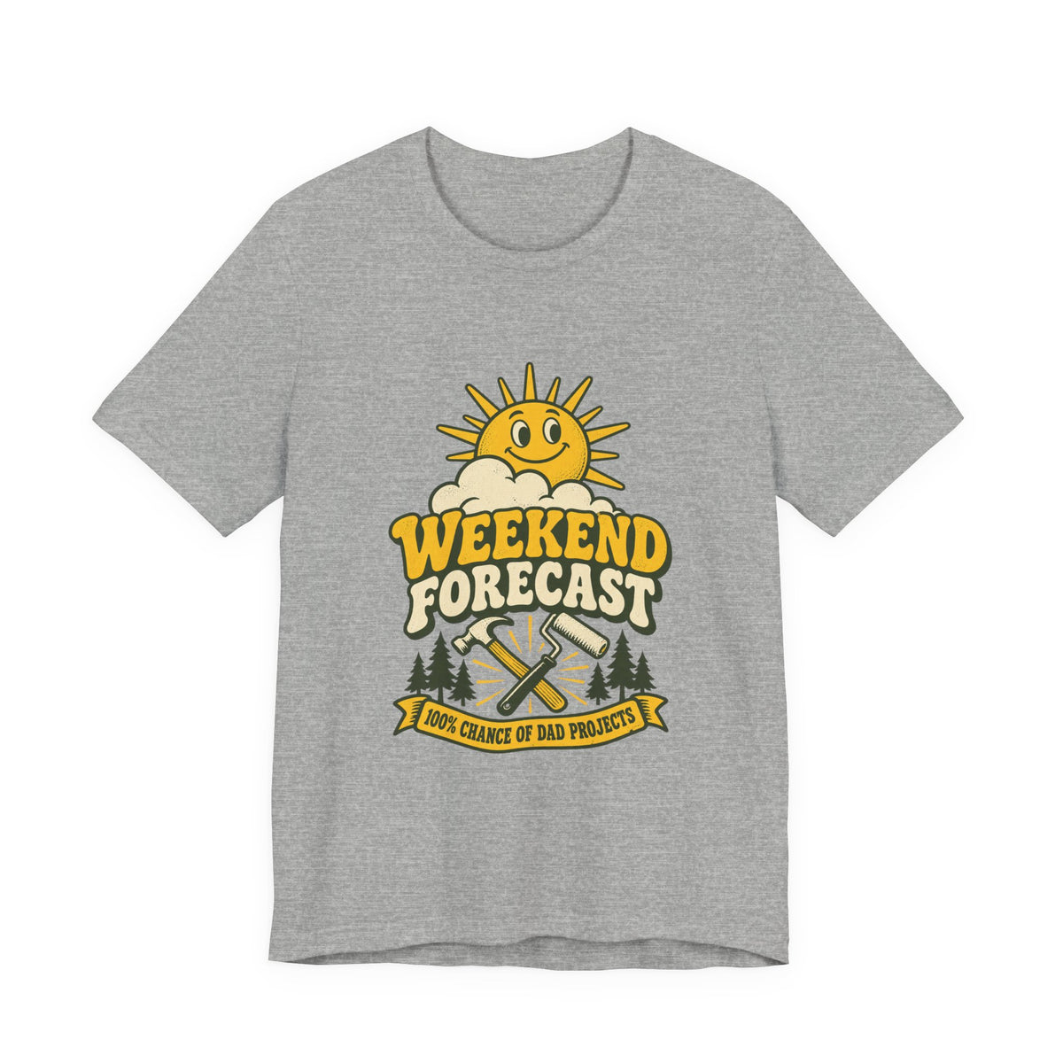 Weekend Forecast Dad Projects T-Shirt – Funny Vintage DIY Dad Tee