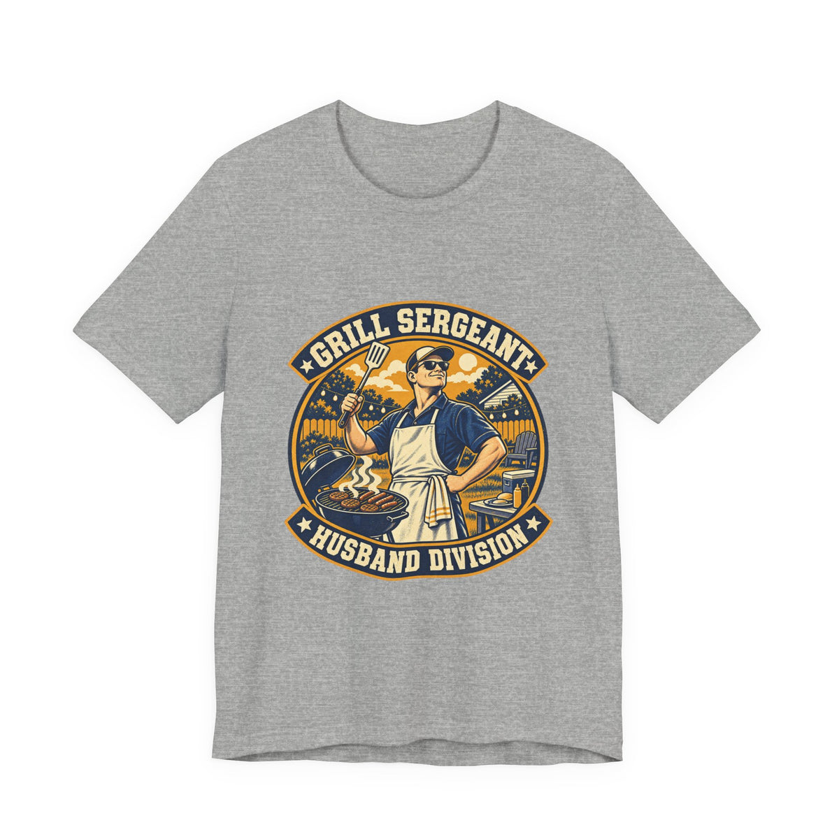 Grill Sergeant Husband Division Vintage BBQ T-Shirt