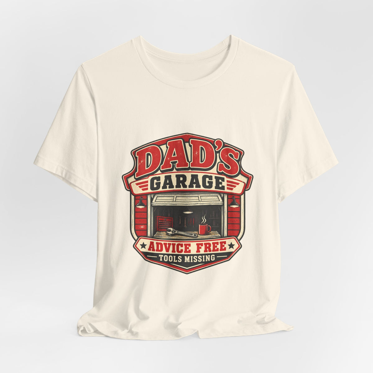 Dad’s Garage T-Shirt — Advice Free, Tools Missing Vintage Mechanic Tee