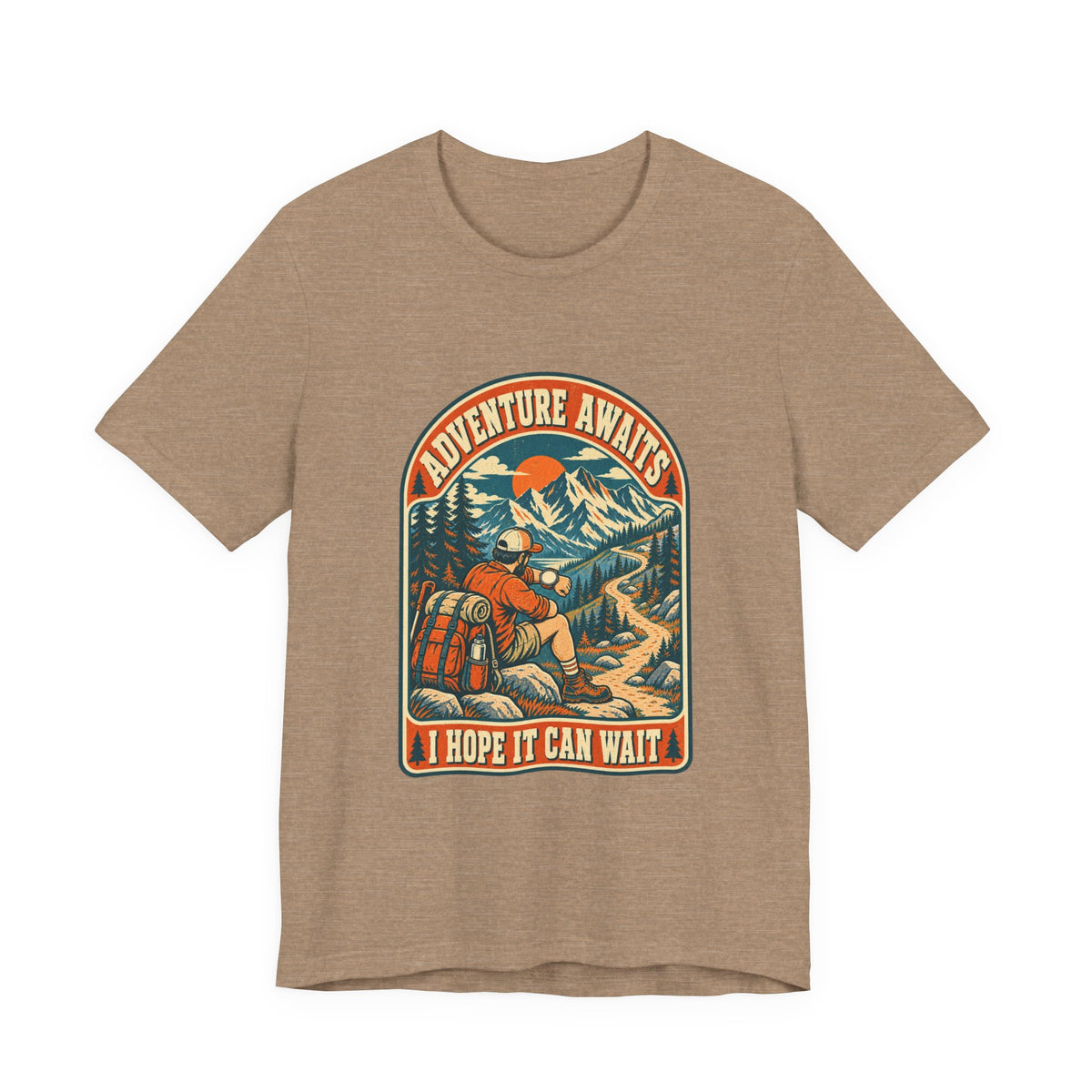 Adventure Awaits Hiking T-Shirt – Vintage Mountain Trail Hiker Tee