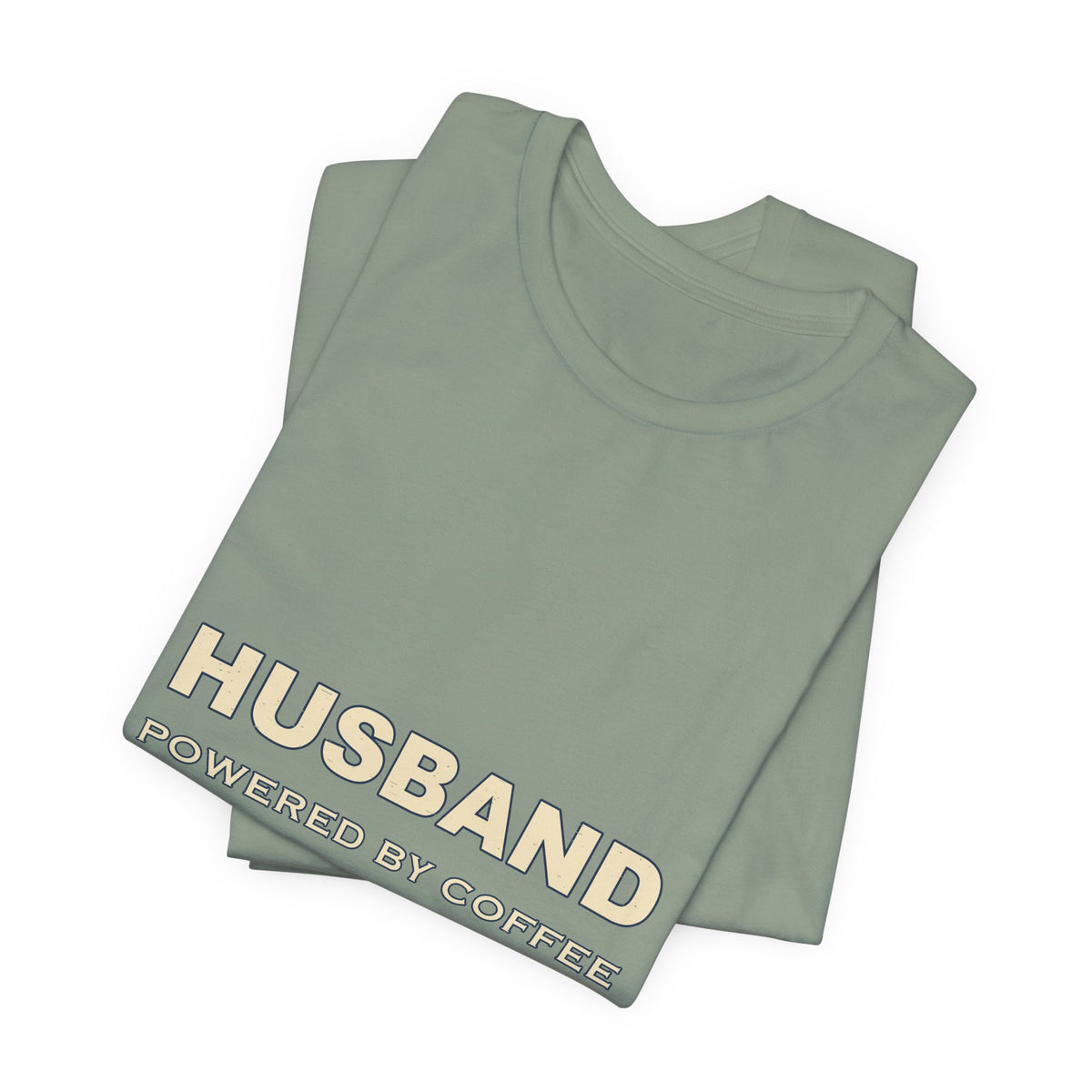 Husband Powered by Coffee T-Shirt — Directed by Wife Retro Couple Humor Tee