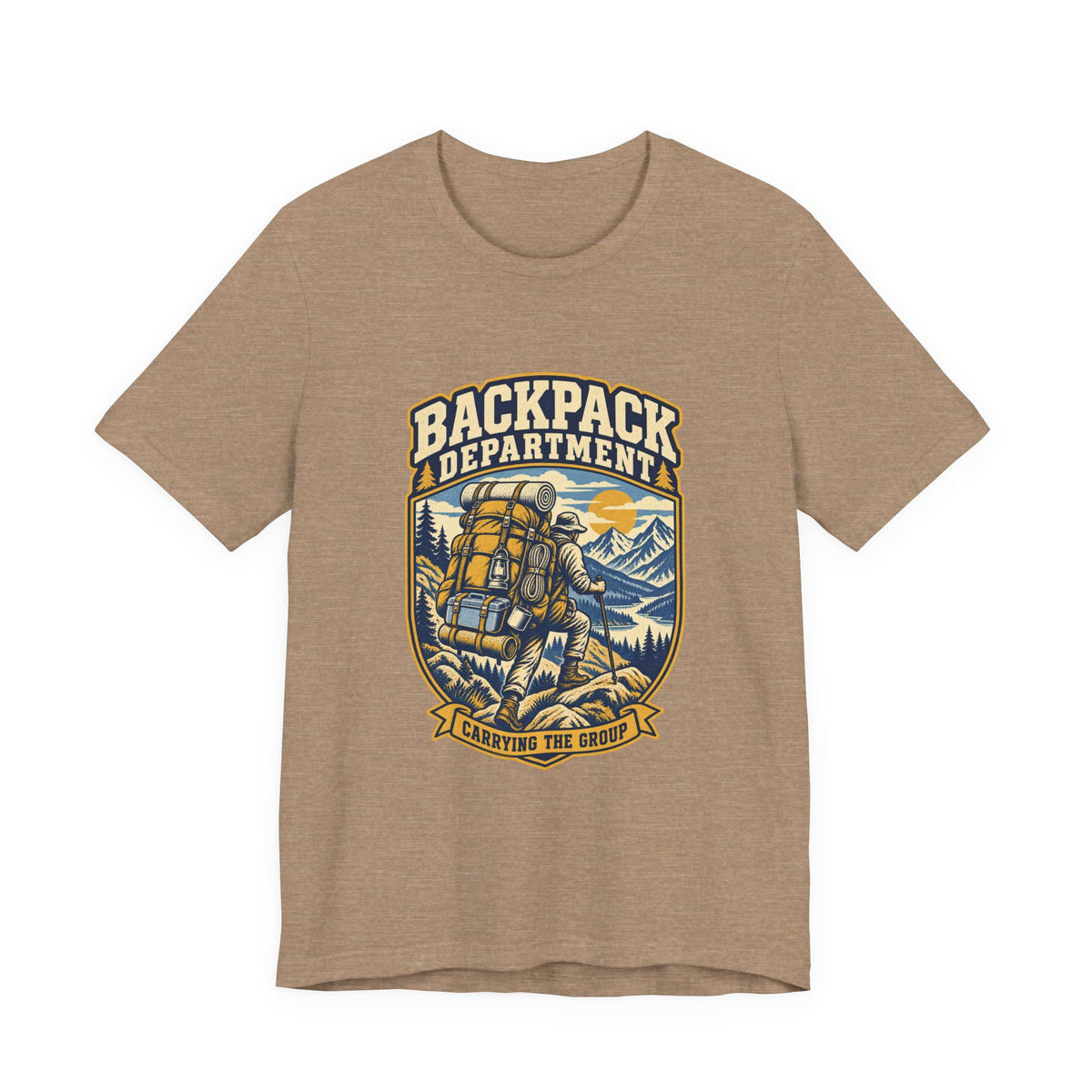 Backpack Department T-Shirt — Carrying the Group Vintage Hiking Tee
